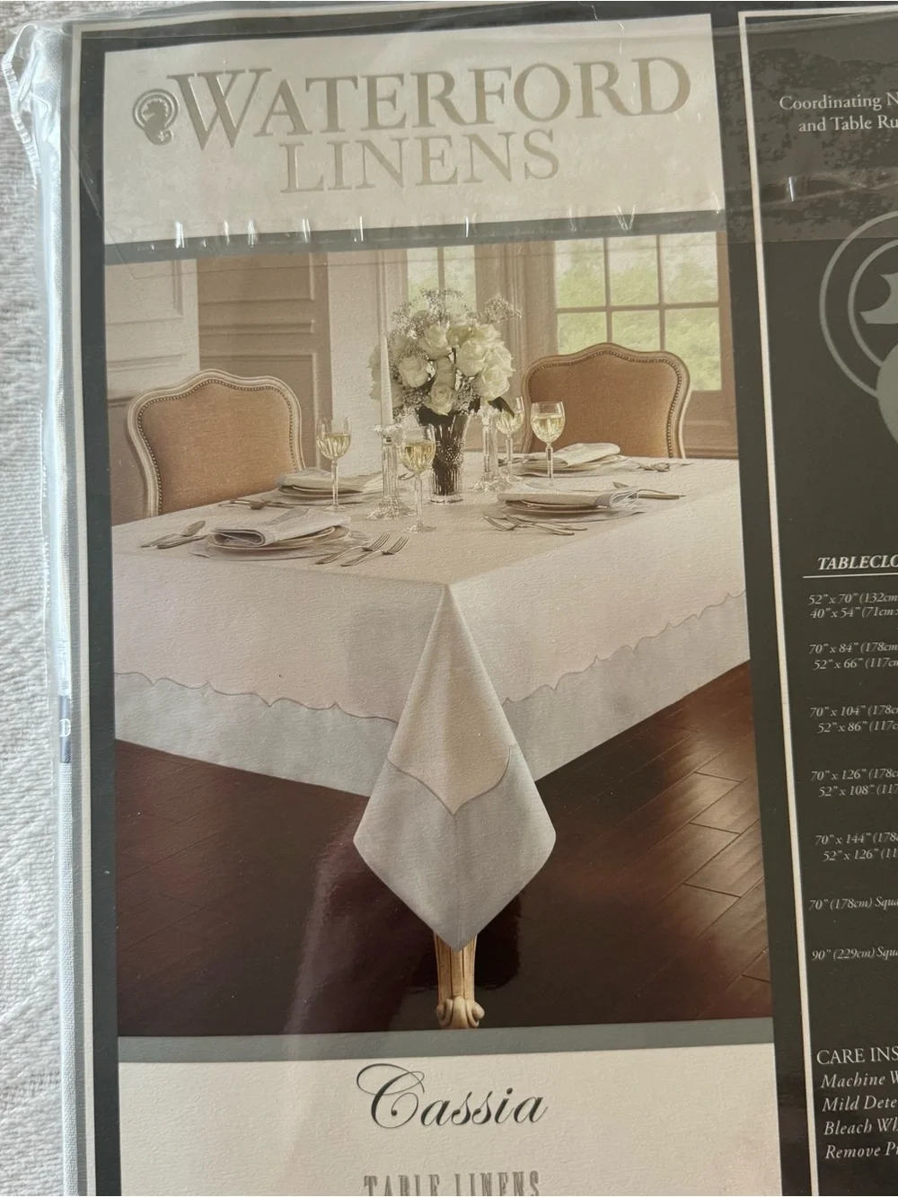Waterford Linens Tablecloth 70” X 84” French Countryside Traditional Formal 6-8